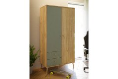 Whenua von Forte - Jugendzimmer-Set Mauvella-Oak - salbei-grün