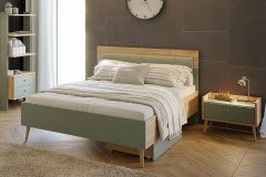 Whenua von Forte - Jugendzimmer-Set Mauvella-Oak - salbei-grün