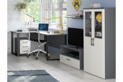 Boston-sleeping von Priess - Jugendzimmer-Wohnwand Artisan-weiß