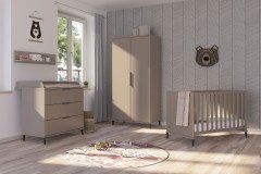 Nea von Transland® - Kinderzimmerschrank schmal 2-türig taupe