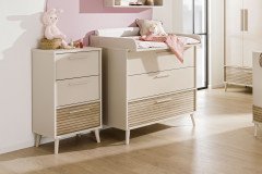 Eefje von Paidi - Kommode schmal cashmere-beige - Groovy-Oak