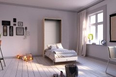 Juist von Wimex - Schrankbett / Klappbett horizontal weiß