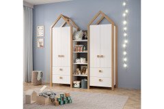 Beach von POL Power - Wandregal mit Ablageboden Kiefer weiß teilmassiv