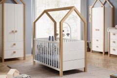 Beach von POL Power - Wandregal mit Ablageboden Kiefer weiß teilmassiv