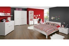 Snow von Forte - Jugendzimmer: Schrank 3-türig & 90er Bett