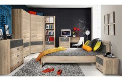 Yoop von Forte - 140er Jugendbett mit Kopfteilpolster