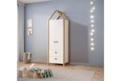 Beach von POL Power - Wandregal mit Ablageboden Kiefer weiß teilmassiv