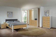 Nice4Home-F von Rauch Orange - Einzelbett weiß - dunkelgrau