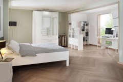 Nice4Home-F von Rauch Orange - Einzelbett weiß - dunkelgrau