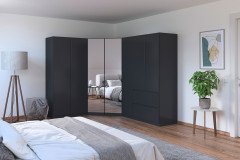 Costa von Rauch Blue - Kleiderschrank weiß - Eiche - Spiegel