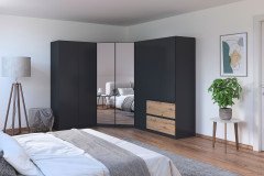 Costa von Rauch Blue - Kleiderschrank weiß - Eiche - Spiegel