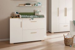 Enie von Paidi - Jugendzimmer: Schrank & Bett creme - Eiche