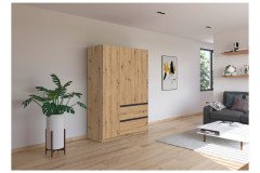 Costa von Rauch Blue - Kleiderschrank weiß - Eiche - Spiegel