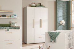 Enie von Paidi - Jugendzimmer: Schrank & Bett creme - Eiche