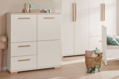 Enie von Paidi - Jugendzimmer: Schrank & Bett creme - Eiche