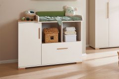 Enie von Paidi - Jugendzimmer: Schrank & Bett creme - Eiche