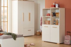 Enie von Paidi - Jugendzimmer: Schrank & Bett creme - Eiche