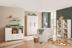Enie von Paidi - Jugendzimmer: Schrank & Bett creme - Eiche