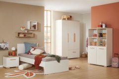 Enie von Paidi - Jugendzimmer: Schrank & Bett creme - Eiche