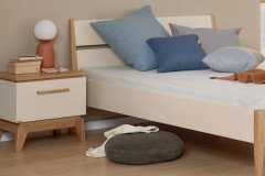 Stiene von Paidi - Kleiderschrank 3T1S cashmere-beige - Eiche massiv