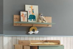 Birta von POL Power - Kleiderschrank 3-türig mit 2 Schubladen Eiche - salbei